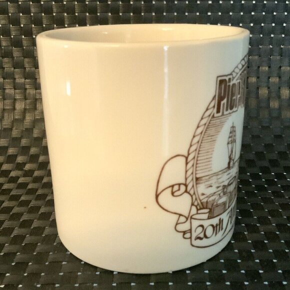 Pier 1 Imports 20th Anniversary Ceramic Coffee Mug Cup With Nautical Print - Picture 4 of 7